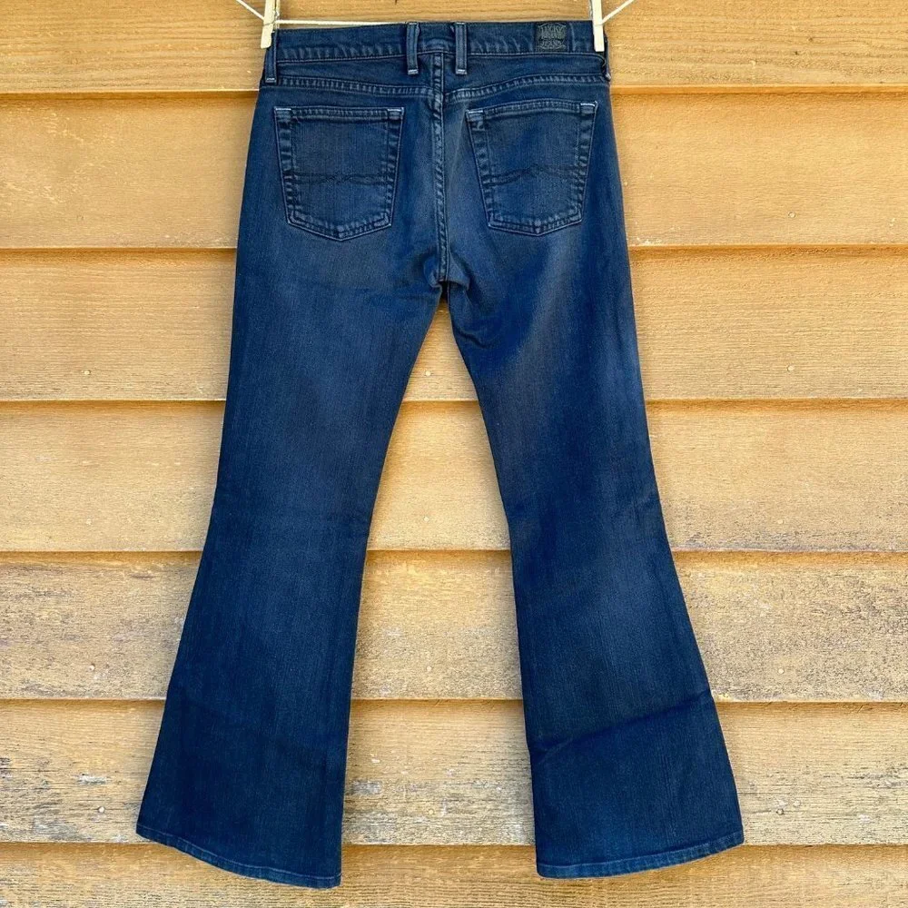 Lucky Brand Flare Bell Bottom Dark Blue Jeans Size 4 - Picture 9 of 14